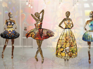 Reflective Glass Dresses